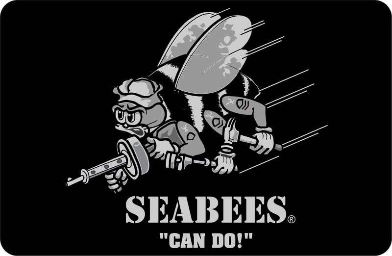 U.S. Navy Seabees - Tow Hitch Cover